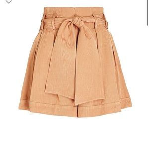Samantha Moiré Tie-Waist Shorts